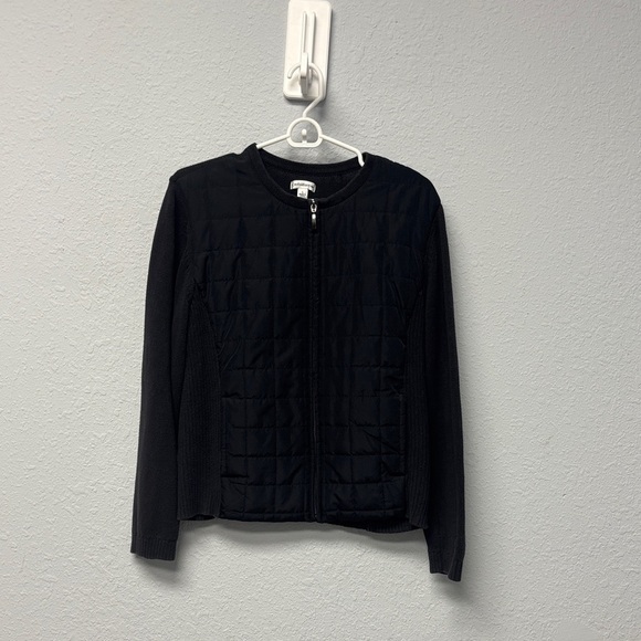 croft & barrow Jackets & Blazers - Croft & Barrow Women's Size L Black Quilted&Side Ribbed Puffer Jacket, ExclntCdt